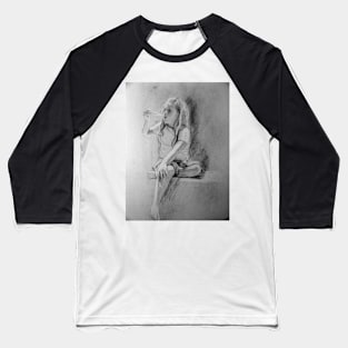 The Feather - Drawing by Avril Thomas - Adelaide Artist Baseball T-Shirt
